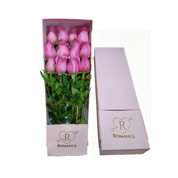 Caja de 12 Rosas Rosadas