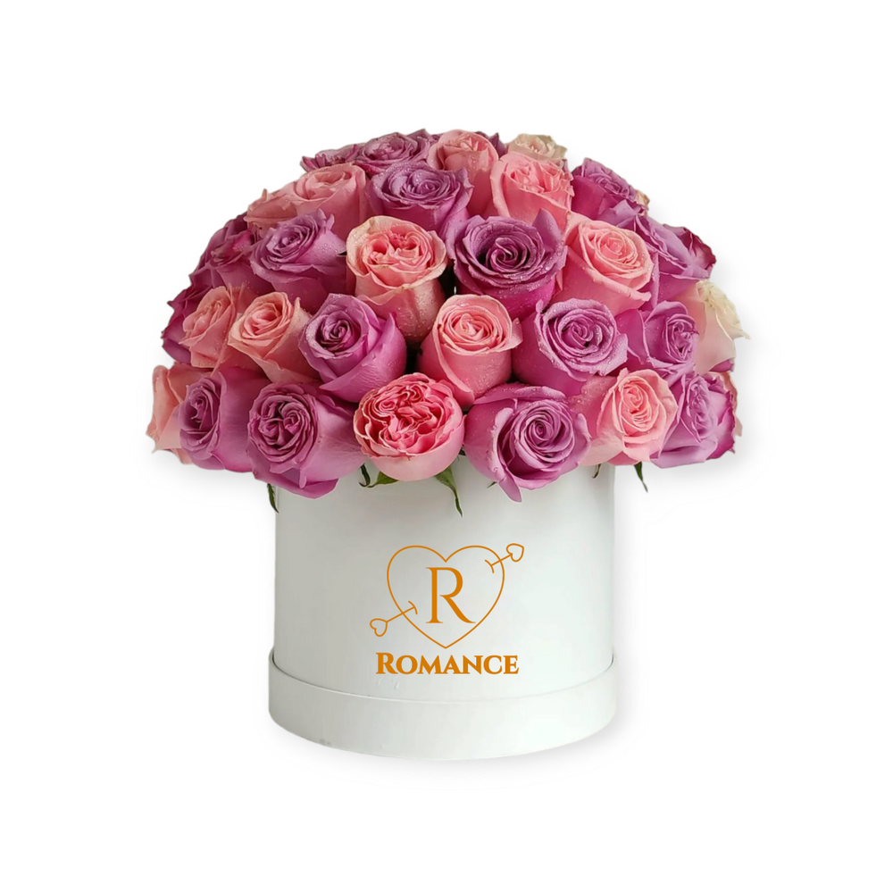 Round Box Samantha 50 Rosas